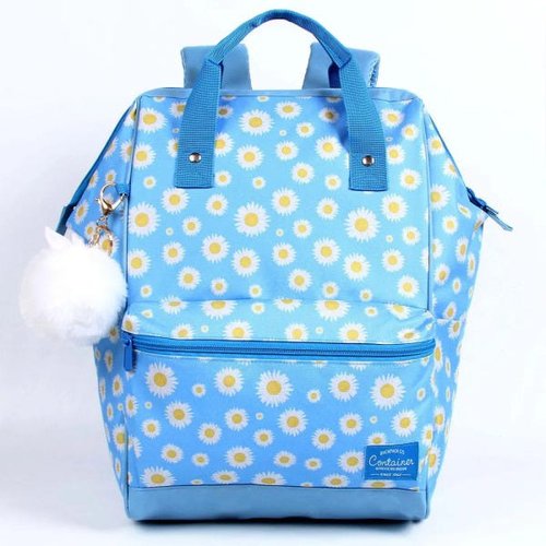 Mini mochila infantil com orelhas de gatinho azul nuvem de nylon