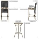 Ver imagem 2 de Mesa Bistrô e 2 Banquetas Roma Fendi Corda Náutica Estofado 6 Trama Original