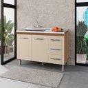 Ver imagem 2 de Balcao P/ Pia sem Tampo Bianca 120 Cm Savana Off White Mobbs