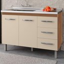 Ver imagem 4 de Balcao P/ Pia sem Tampo Bianca 120 Cm Savana Off White Mobbs