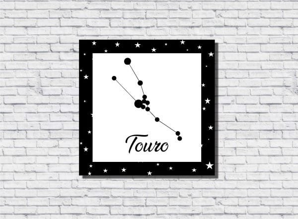 Quadro Zodíaco Constelação Signo Touro 1 peça - 1