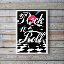 Ver imagem 2 de Quadro Decorativo Elvis Rock´n  roll 33x24cm:madeira Branca