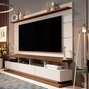 Conjunto para Sala de Estar Rack com Painel 180cm para TV até 72 Polegadas Vivare Giga Móveis