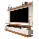 Ver imagem 2 de Conjunto para Sala de Estar Rack com Painel 180cm para TV até 72 Polegadas Vivare Giga Móveis