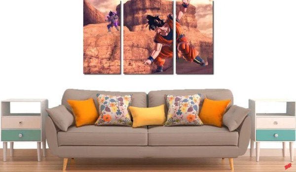 Quadro Decorativo Dragon Ball Z Goku Super Sayajin 3 peças m18 - 2