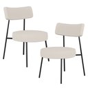 Ver imagem 1 de Kit 02 Poltronas Decorativas Para Sala De Estar Base Fixa Londres F01 Linho Bege - Lyam Decor