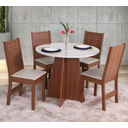 Ver imagem 1 de Mesa 4cad Elane 90x90 Naturalle/off White T.linho Beg Cod: 532.027