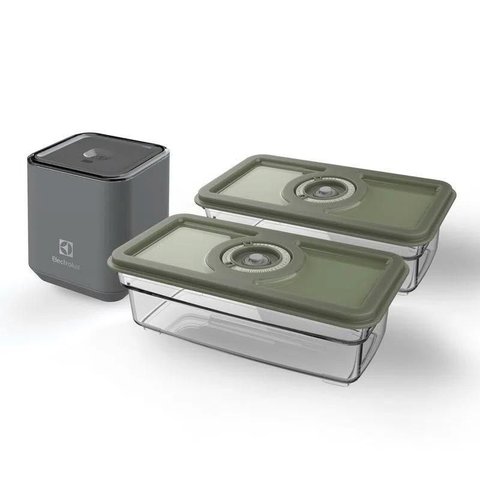 Bomba a Vácuo Portatil com 02 Potes Hermeticos Electrolux