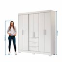 Ver mais imagens de Guarda Roupa Casal 6 Portas 3 Gavetas 100% MDF Select Branco