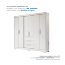 Ver imagem 7 de Guarda Roupa Casal 6 Portas 3 Gavetas 100% MDF Select Branco