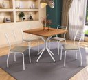 Ver imagem 2 de Conjunto de Mesa Completo com 4 Cadeiras Estofadas Cmc1010br Kappesberg Crome