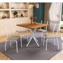 Ver imagem 2 de Conjunto de Mesa Completo com 4 Cadeiras Estofadas Cmc1010br Kappesberg Crome
