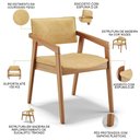 Ver imagem 5 de Cadeira para Sala de Jantar Estar Living Giorgia L02 Couríssimo Casco Fendi - Lyam Decor