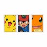 Quadro com Moldura e Vidro Pokemon Ash Pikachu Charmander - 1