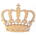 Ver imagem 1 de Coroa - Princesa/Principe - MDF - Cru - Quarto Bebe - 18x15cm