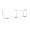 Ver imagem 1 de Nicho Industrial 2 Prateleiras Grécia Ferro Branco Tampo Branco 100cm