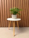 Ver imagem 5 de Mesa de Canto Redonda Apoio Pes Palito Sala Luxo - Branco