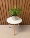 Ver imagem 7 de Mesa de Canto Redonda Apoio Pes Palito Sala Luxo - Branco