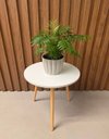 Ver imagem 5 de Mesa de Canto Redonda Apoio Pes Palito Sala Luxo - Branco