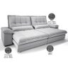 Sofá Bergamo 2,50m Retrátil e Reclinável Linho Soft Prata - Netsofas - 2