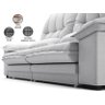 Sofá Bergamo 2,50m Retrátil e Reclinável Linho Soft Prata - Netsofas - 4