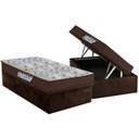 Ver imagem 1 de Cama Box Baú Solteiro: Colchão Ortopédico Ortobom D45 / EP ISO 150 Mega Firme + Base CRC Suede