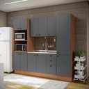 Ver imagem 2 de Cozinha Modulada Pixel Kappesberg 100% Mdp Canela/cinza Sagrado 240cm