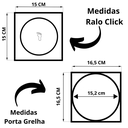 Ver mais imagens de Kit C/2 Ralo e Porta Grelha Inox Piso Click 15x15 Cm Preto