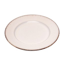 Prato de Sobremesa em Cerâmica Linear Branco 20x20cm Lyor - 2