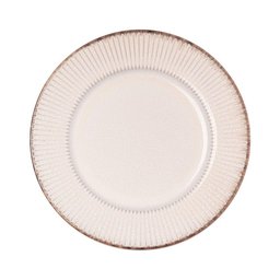 Prato de Sobremesa em Cerâmica Linear Branco 20x20cm Lyor - 1