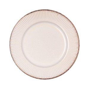 Prato de Sobremesa em Cerâmica Linear Branco 20x20cm Lyor