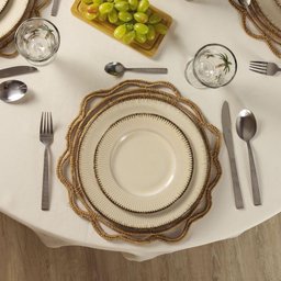 Prato de Sobremesa em Cerâmica Linear Branco 20x20cm Lyor - 5