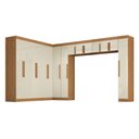 Ver imagem 3 de Guarda-roupa Modulado Cecília 15 Portas 2 Gavetas Cinamomo/off White - Pnr Móveis