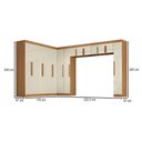 Ver imagem 4 de Guarda-roupa Modulado Cecília 15 Portas 2 Gavetas Cinamomo/off White - Pnr Móveis