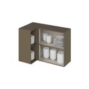 Ver imagem 3 de Armário Aéreo de Cozinha Canto Reto Lora 94cm 1 Porta MDF Bater Duna-Cristal Casa