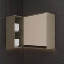 Ver imagem 1 de Armário Aéreo de Cozinha Canto Reto Lora 94cm 1 Porta MDF Bater Duna-Cristal Casa