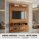 Ver imagem 7 de Painel TV 50 Sala Byte New Suspenso Nichos e Prateleiras:Mel