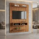Ver imagem 4 de Painel TV 50 Sala Byte New Suspenso Nichos e Prateleiras:Mel