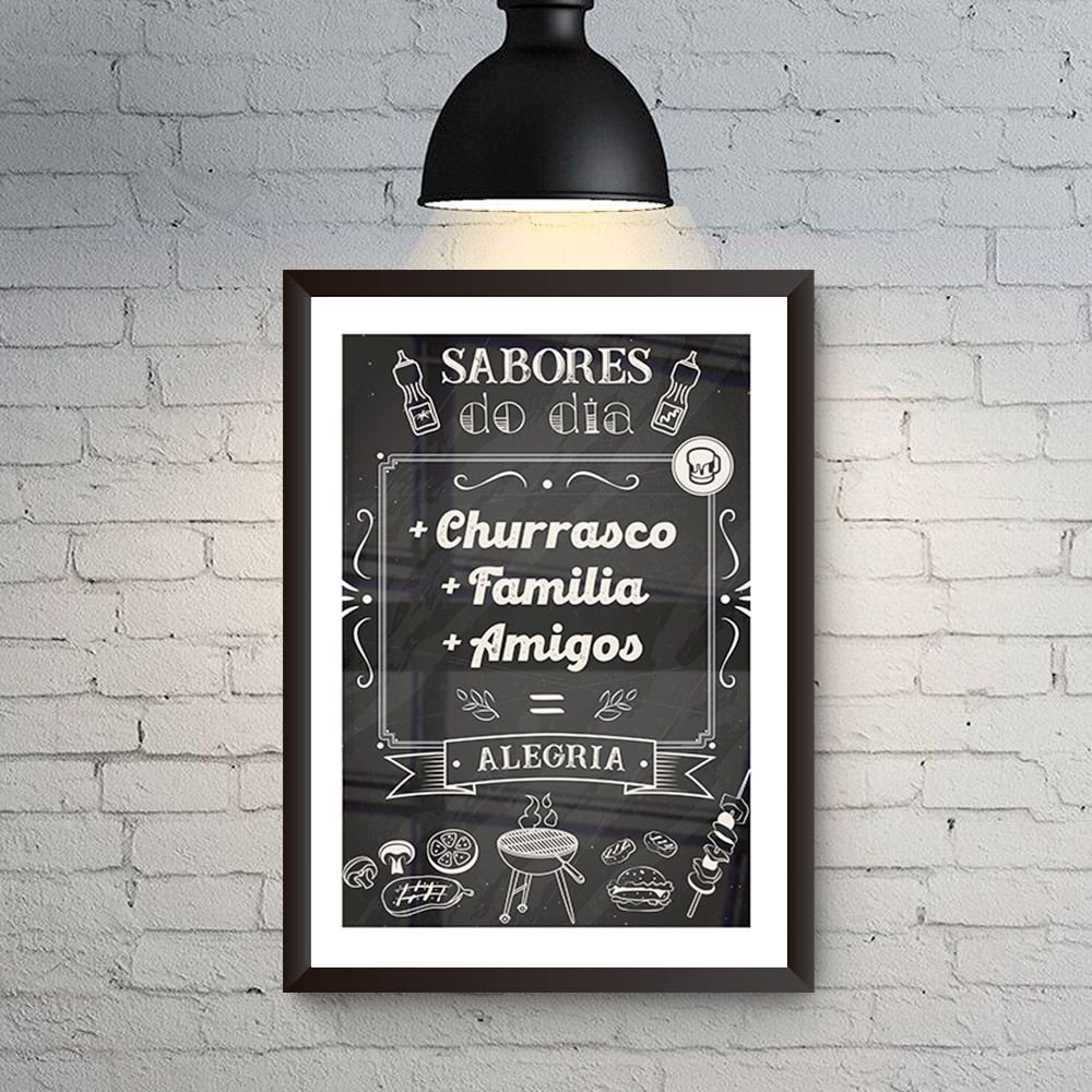Area de Churrasco Moderna Quadro Decorativo Frases Familia | MadeiraMadeira