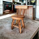 Ver imagem 1 de Kit 2 Banquinhos Cadeirinha Encosto Infantil Banqueta Pequena Madeira Maciça Cadeirinha Criança