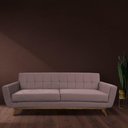 Ver imagem 5 de Sofá Miami 3 Lugares 210cm Rosê Veludo Nexta Casa