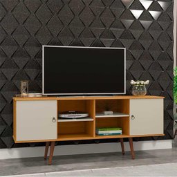 Rack Retrô para Tv 55 Polegadas 160cm Estrela Patrimar Cinamomo/off White - 4