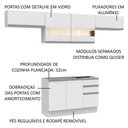 Ver imagem 5 de Armário de Cozinha Compacta 280cm Branco Marina Madesa 01