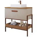 Ver imagem 1 de Gabinete de Banheiro Portinari com Duna 80cm Cappuccino/freijo - Mgm