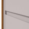 Mesa de Cabeceira 2 Gavetas Loop Amendoa Clean Off White Lopas - 2