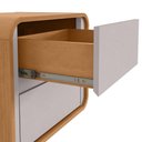 Ver imagem 5 de Mesa de Cabeceira 2 Gavetas Loop Amendoa Clean Off White Lopas