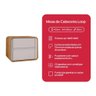 Mesa de Cabeceira 2 Gavetas Loop Amendoa Clean Off White Lopas - 6
