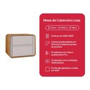Ver imagem 6 de Mesa de Cabeceira 2 Gavetas Loop Amendoa Clean Off White Lopas