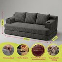 Ver imagem 3 de Sofá Cama Nami 1,88m Xpand Tech Tecido Velourê Cinza Escuro Cama Inbox