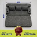 Ver imagem 4 de Sofá Cama Nami 1,88m Xpand Tech Tecido Velourê Cinza Escuro Cama Inbox